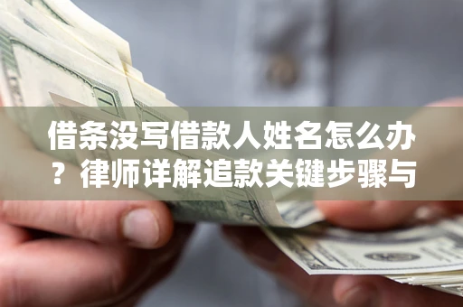 济南借条没写借款人姓名怎么办？律师详解追款关键步骤与证据链构建