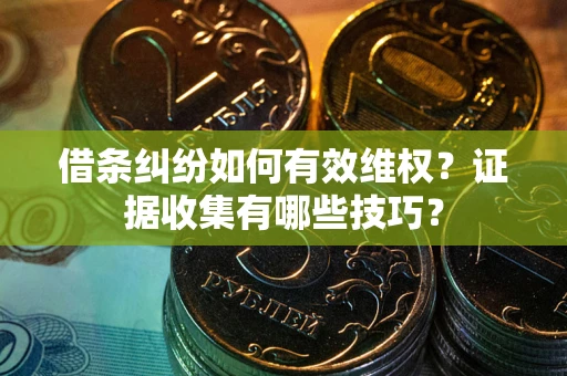 济南借条纠纷如何有效维权？证据收集有哪些技巧？
