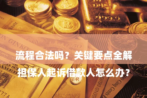 济南

担保人起诉借款人怎么办？流程合法吗？关键要点全解析