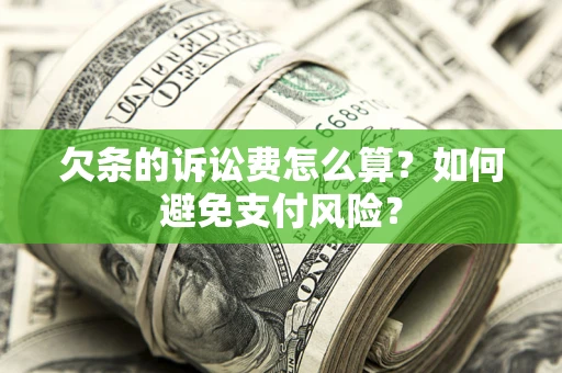 济南欠条的诉讼费怎么算？如何避免支付风险？